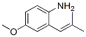 Benzenamine, 4-methoxy-2-(2-methyl-1-propenyl)- (9CI) Structure