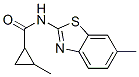 Cyclopropanecarboxamide, 2-methyl-N-(6-methyl-2-benzothiazolyl)- (9CI) Structure