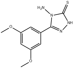 4-AMINO-5-(3,5-DIMETHOXYPHENYL)-4H-1,2,4-TRIAZOLE-3-THIOL 구조식 이미지