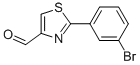 2-(3-브로모-페닐)-티아졸-4-카르발데하이드 구조식 이미지