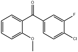 4-CHLORO-3-FLUORO-2'-METHOXYBENZOPHENONE Structure