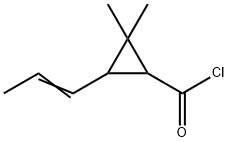 사이클로프로판카르보닐클로라이드,2,2-디메틸-3-(1-프로페닐)-(9CI) 구조식 이미지