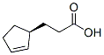 (S)-2-사이클로펜텐-1-프로피온산 구조식 이미지