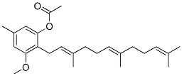 3-Methoxy-5-methyl-2-[(2E,6E)-3,7,11-trimethyl-2,6,10-dodecatrienyl]phenol acetate 구조식 이미지