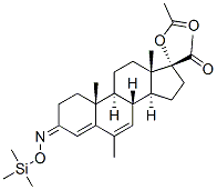 17-(Acetyloxy)-20-oxo-6-methylpregna-4,6-dien-3-one [O-(trimethylsilyl)oxime] 구조식 이미지