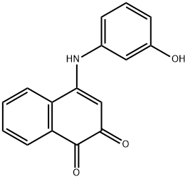 4-(3-HYDROXYANILINO)-1,2-DIHYDRONAPHTHALENE-1,2-DIONE Structure