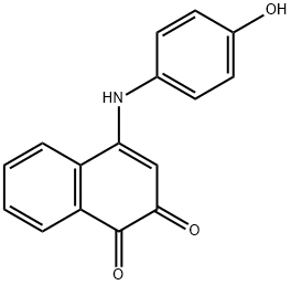 4-(4-하이드록시아닐리노)-1,2-디하이드로나프탈렌-1,2-디온 구조식 이미지