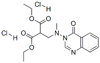 디에틸2-[[(4-옥소퀴나졸린-3-일)메틸아미노]메틸]프로판디오에이트디히드로클로라이드 구조식 이미지