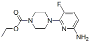 4-(6-Amino-3-fluoro-2-pyridyl)-1-piperazinecarboxylic acid ethyl ester Structure