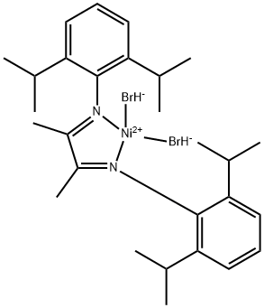 (2,3-BIS-(2,6-DI-ISOPROPYLPHENYL-IMINO)-BUTANE)-NICKEL(II)-DIBROMIDE Structure