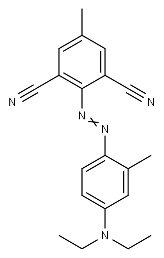 2-[[4-(diethylamino)-2-methylphenyl]azo]-5-methylbenzene-1,3-dicarbonitrile 구조식 이미지