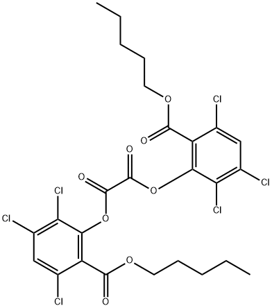 Bis(2-carbopentyloxy-3,5,6-trichlorophenyl) oxalate 구조식 이미지