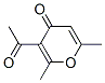 2,6-디메틸-3-아세틸-4H-피란-4-온 구조식 이미지