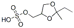 1,3-Dioxolane-4-methanol,2-ethyl-2-methyl-,hydrogensulfate(9CI) Structure