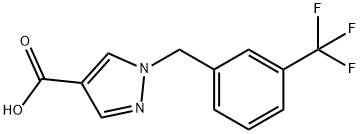 1-(3-(트리플루오로메틸)벤질)-1H-피라졸-4-카르복실산 구조식 이미지