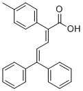 Benzeneacetic acid, alpha-(3,3-diphenyl-2-propenylidene)-4-methyl-, (E )- Structure