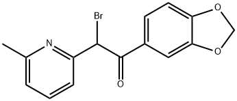 1-(benzo[d][1,3]dioxol-5-yl)-2-bromo-2-(6-methylpyridin-2-yl)ethanone 구조식 이미지