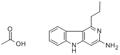 3-Amino-1-propyl-5H-pyrido(4,3-b)indole acetate Structure