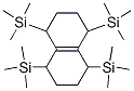 실란,(1,2,3,4,5,6,7,8-옥타하이드로-1,4,5,8-나프탈렌테트라일)테트라키스(트리메틸- 구조식 이미지
