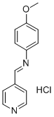 벤젠아민,4-메톡시-N-(4-피리디닐메틸렌)-,일염산염 구조식 이미지