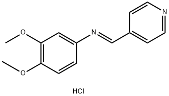 3,4-Dimethoxy-N-(4-pyridinylmethylene)benzenamine monohydrochloride Structure