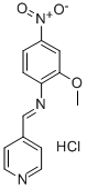 2-Methoxy-4-nitro-N-(4-pyridinylmethylene)benzenamine monohydrochlorid e Structure