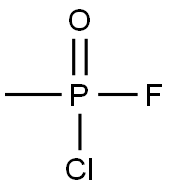 Methylphosphonic chloride fluoride Structure