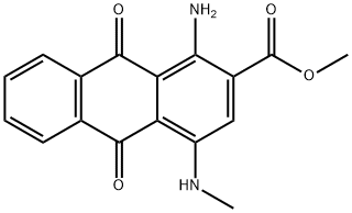 1-Amino-4-methylamino-9,10-dioxo-9,10-dihydroanthracene-2-carboxylicacidmethylester 구조식 이미지