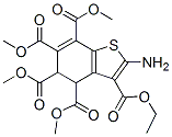 2-Amino-4,5-dihydrobenzo[b]thiophene-3,4,5,6,7-pentacarboxylic acid 3-ethyl 4,5,6,7-tetramethyl ester Structure