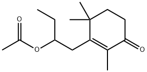 3-(2-Acetyloxybutyl)-2,4,4-trimethyl-2-cyclohexen-1-one Structure