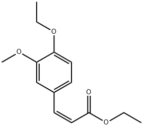 (Z)-3-(4-에톡시-3-메톡시페닐)프로펜산에틸에스테르 구조식 이미지