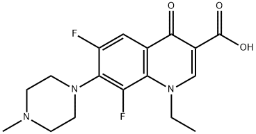 1-Ethyl-6,8-difluoro-1,4-dihydro-7-(4-methyl-1-piperazinyl)-4-oxo-3-quinolinecarboxylic acid Structure