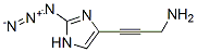 2-Propyn-1-amine,  3-(2-azido-1H-imidazol-4-yl)-  (9CI) Structure