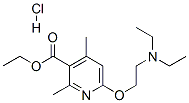 에틸6-(2-디에틸아미노에톡시)-2,4-디메틸-피리딘-3-카르복실레이트염산염 구조식 이미지