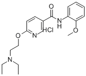 6-(2-Diethylaminoethoxy)-N-(o-methoxyphenyl)nicotinamide hydrochloride Structure