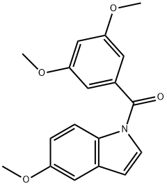 5-메톡시-1-(3',5'-디메톡시벤조일)인돌 구조식 이미지