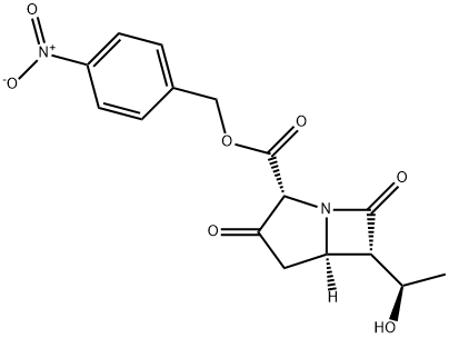 P-NITROBENZYL (2R,5R,6S)-6-[(R)-1-HYDROXYETHYL]-3,7-DIOXO-1-AZABICYCLO[3.2.0]HEPTANE-2-CARBOXYLATE 구조식 이미지