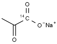피루브산,나트륨염,[1-14C]- 구조식 이미지