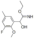 Benzeneethanimidic  acid,  3-fluoro--alpha--hydroxy-2-methoxy-5-methyl-,  ethyl  ester  (9CI) Structure