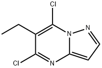 피라졸로[1,5-a]피리미딘,5,7-디클로로-6-에틸-(9CI) 구조식 이미지