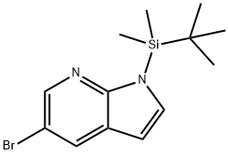 1H-Pyrrolo[2,3-b]pyridine, 5-bromo-1-[(1,1-dimethylethyl)dimethylsilyl]- 구조식 이미지