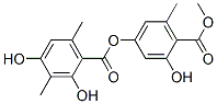 2-Hydroxy-4-[(2,4-dihydroxy-3,6-dimethylbenzoyl)oxy]-6-methylbenzoic acid methyl ester Structure