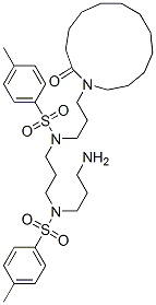 N-(3-Aminopropyl)-4-methyl-N-[3-[[(4-methylphenyl)sulfonyl][3-(2-oxo-1-azacyclotridecan-1-yl)propyl]amino]propyl]benzenesulfonamide Structure