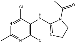 4,6-DICHLORO-2-METHYL-5-(1-ACETYL-2-IMIDAZOLIN-2-YL)-AMINOPYRIDINE Structure