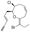 [2S,3S,5Z,8Z,(-)]-8-(1-Bromopropylidene)-3-chloro-3,4,7,8-tetrahydro-2-[(2E)-2-pentene-4-yne-1-yl]-2H-oxocin 구조식 이미지