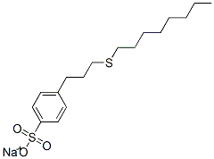 p-[3-(Octylthio)propyl]benzenesulfonic acid sodium salt Structure