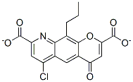 6-chloro-4-oxo-10-propyl-4H-pyrano(3,2-g)quinoline -2,8-dicarboxylate Structure