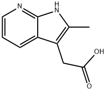 메틸(2-메틸-1H-피롤로[2,3B]피리딘3-일)아세트산 구조식 이미지
