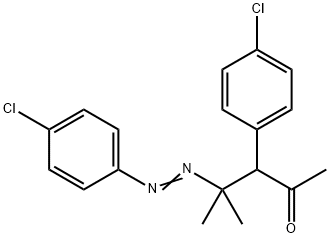 3-(4-Chlorophenyl)-4-[(4-chlorophenyl)azo]-4-methyl-2-pentanone 구조식 이미지