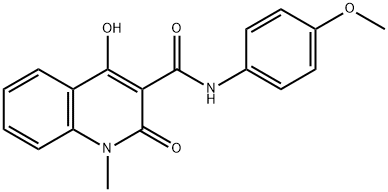 3-Quinolinecarboxamide, 1,2-dihydro-4-hydroxy-N-(4-methoxyphenyl)-1-me thyl-2-oxo- 구조식 이미지